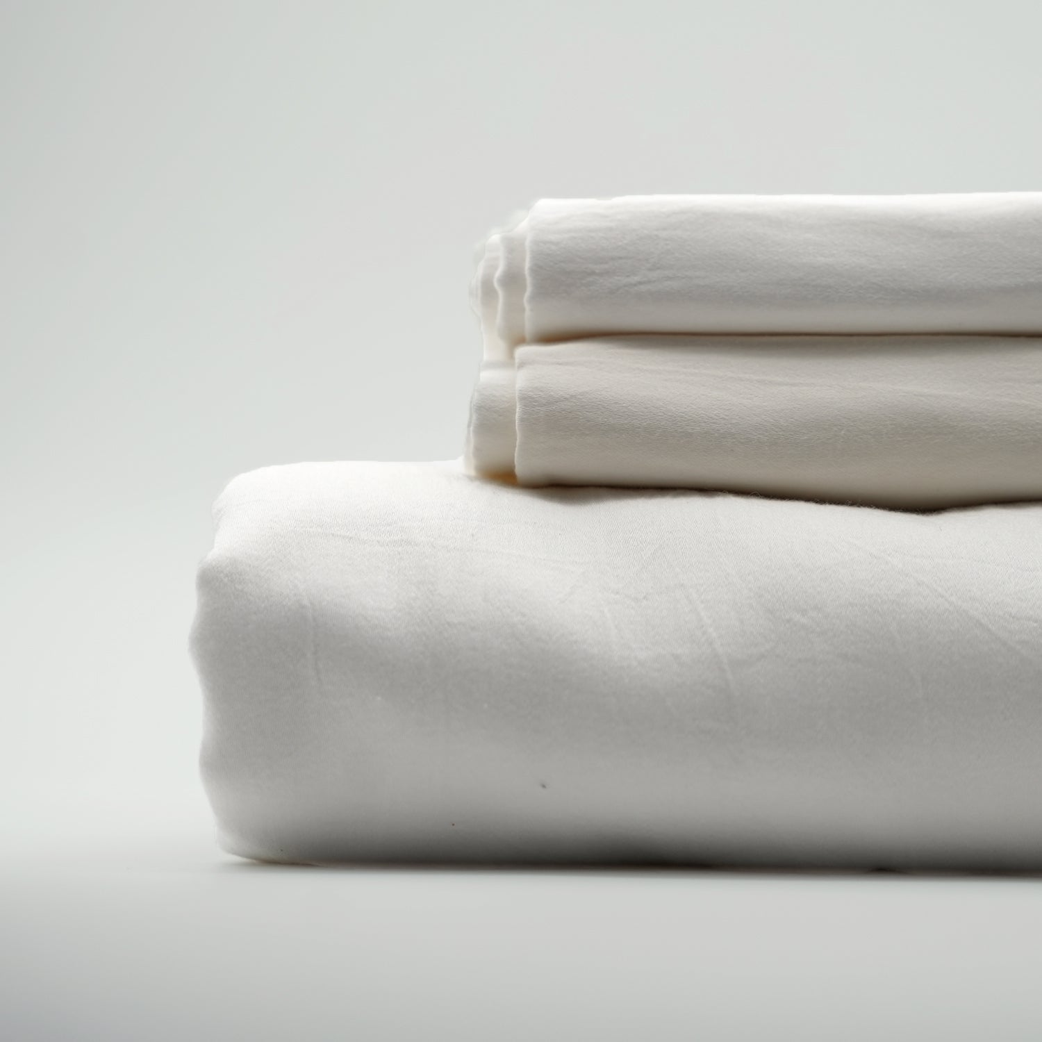 Natural Dye Duvet Cover Set — Aloe Vera White