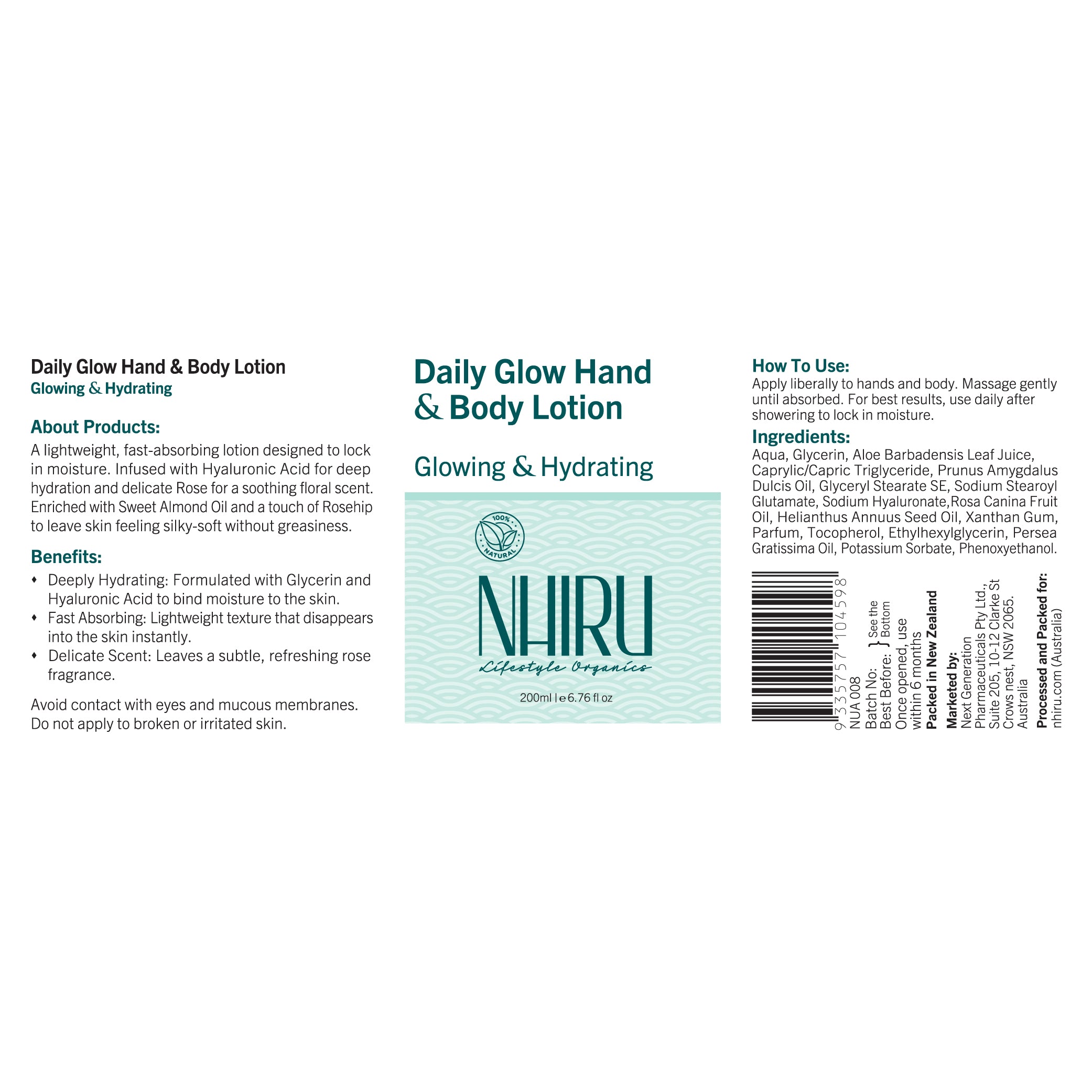 Daily Glow Hand and Body lotion 200ml